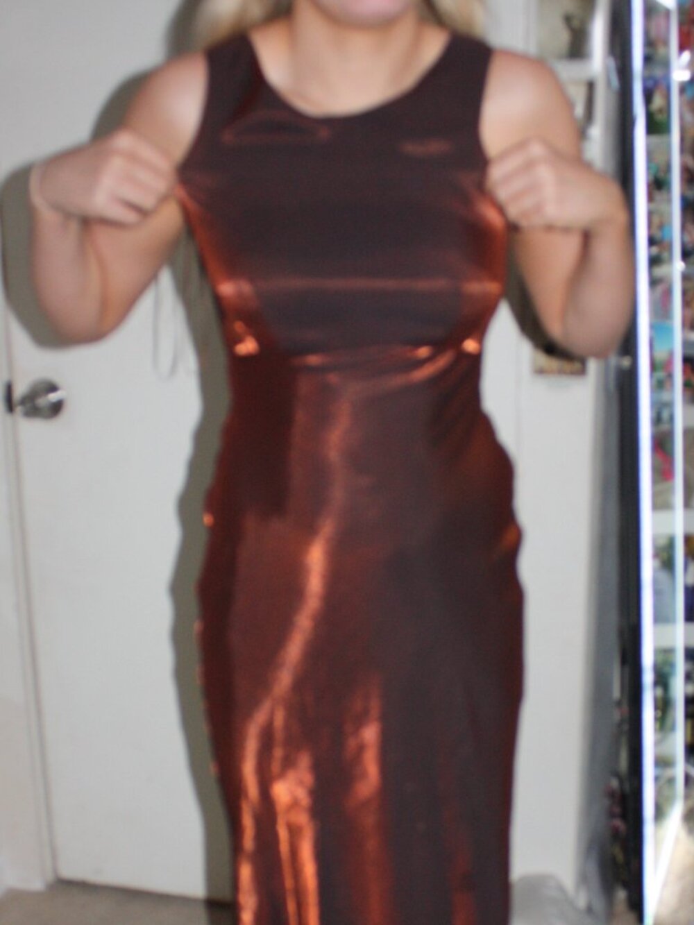 Sz 6 - Copper Metallic - Susan Roselli for Vijack Vintage Dress